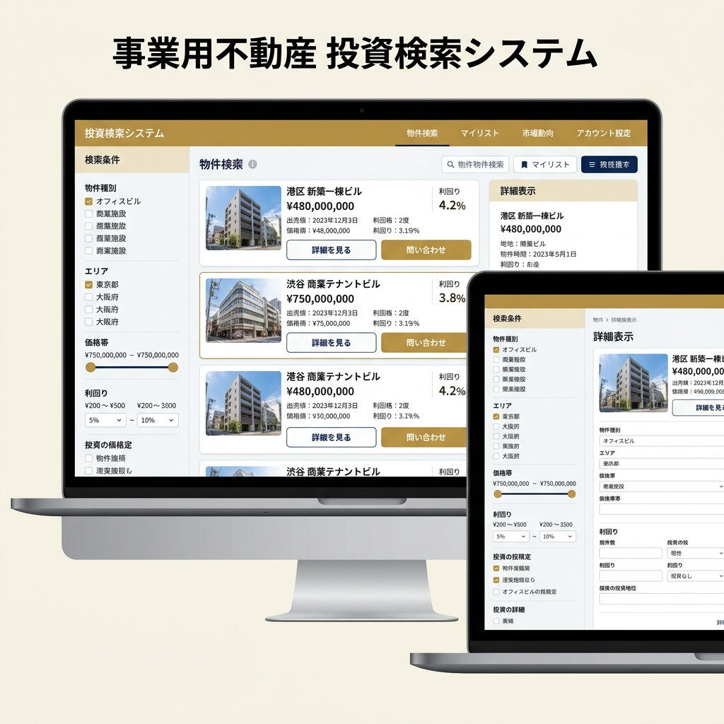 事業用不動産検索アプリ